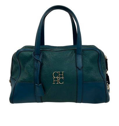 Bowler, 120&euro;, Bolso, Azul, Animal - Piel, Vista frontal